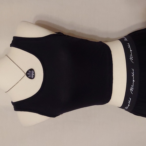 Missguided Black Sleeveless Crop Top and Pants Lounge Set - Picture 5 of 12